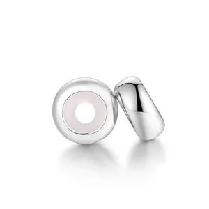 Desain Sederhana 925 Sterling Silver Stopper Charm Beads Fit 3Mm Gelang Ular Eropa