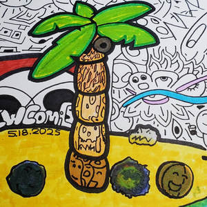 IW Comics PiRate Island Boat Décoration Murale Artistique Unique et Élégante pour Salon ou Chambre - Product Image 1