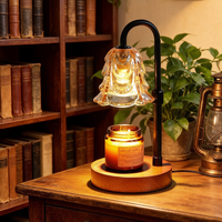 Lampe chauffe-cire parfumée, Lampe chauffe-bougie à intensité variable, Lampe de table chauffe-bougie pour chambre à coucher