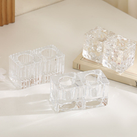 Support de bougie en verre moderne RHD en gros pour la décoration de la maison et des restaurants