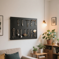 Papan Pegboard Logam Tebal 1.0mm untuk Mengorganisir Pakaian, Tas, Sepatu, Peralatan, Perhiasan, Penyimpanan Kamar Mandi - Tahan Lama