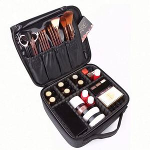 Wholesale Custom Logo Zipper Closure Large Capacity Portable Travel <b>Makeup</b> Pouch <b>Case</b> Bag for <b>Makeup</b> Artists - Product Image 4