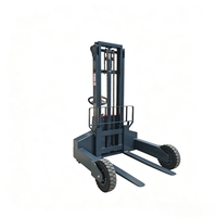 Chariot élévateur à palettes électrique tout-terrain personnalisé 4x4, batterie au plomb-acide, capacité 1000-2000 kg pour matériaux extérieurs