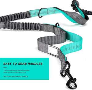 Tas sabuk pinggang dapat disesuaikan, kantong latihan dengan tali jahitan reflektif anjing yang dapat ditarik bebas genggam untuk berlari berjalan mendaki - Product Image 4