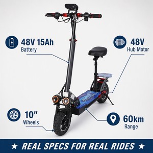 Foldable Scooter 48V 800W Hub Motor 15Ah 60km Range Adult Lithium Battery - Product Image 3