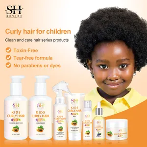 Curls Collection Shampoo Conditioner Deep Conditioner Spray Gel Entwirren Milch und Öl Haar behandlung Black Kid Haarpflege set