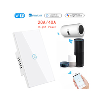 Zwarte Chuyun Tuya WiFi EWeLink US Standaard 20A Afstandsbediening Slimme Schakelaar Fabrieks Prijs Draadloze Wi-Fi Wand Slimme Schakelaar