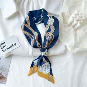 Spring Summer New Versatile Modern Style Neck Scarf Fashion Band <b>Bow</b> Ribbon for Hair and Bag Decoration - Product Image 3