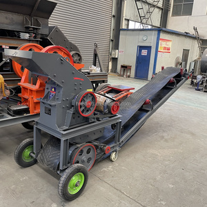 Hochleistungs-15-20t/h Tragbarer <span class=keywords><strong>Gold</strong></span>-Bergbau-Dieselhammerbrecher Erzbrecher-Maschine mit Förderband - Product Image 4