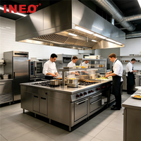 Équipements de cuisine professionnels pour hôtels et complexes hôteliers, solutions complètes de cuisine en acier inoxydable