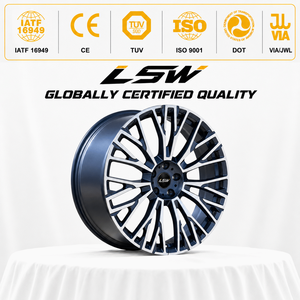 LS8188 5x120 5x112 18 19 20 นิ้ว ล้อฟอร์จ ขอบ 18 19 20 นิ้ว ขายส่ง ราคาพิเศษ สี Gunmetal ขัดเงา ลายหลายก้าน - Product Image 3