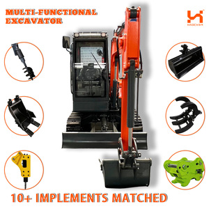 Escavatore Compatto da 3,5T con Rotazione a Zero, Mini Escavatore Idraulico con Attacco Rapido per Progetti Stradali e Comunali - Product Image 2