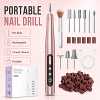 Vantrend Ponceuse à ongles, embout réglable en forme de stylo, flacon d'huile pour cuticules, logo personnalisé, autres fournitures pour ongles, table de manucure double