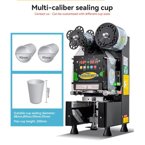 Machine de scellage automatique électrique pour gobelets en plastique PP, gobelets en papier, gobelets à bulles, gobelets à thé au lait, gobelets à jus - Product Image 2