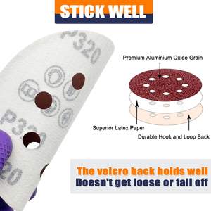 Velcro de qualité supérieure 125mm 5 "9 trous Hookit propre abrasif 75mm disque de ponçage de secours - Product Image 5