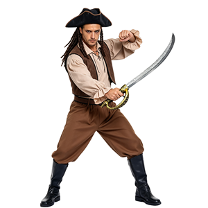 Costume de <span class=keywords><strong>pirate</strong></span> des Caraïbes médiéval pour couple, avec cagoule, corset pour <span class=keywords><strong>femme</strong></span>, jupe à volants, gilet et pantalon pour homme, tenue de capitaine pour fête d'Halloween - Product Image 6