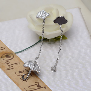 Boucles d'oreilles en argent S925 faites à la main en forme de T, accessoire de bricolage, une paire de supports de perles détachables 3129 pour la fabrication de bijoux - Product Image 5