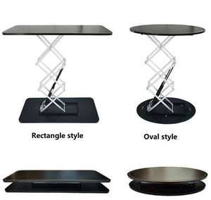 Stand d'exposition de forme ovale avec éclairage LED, tissu tendu, affichage publicitaire, affichage rétractable automatique, <span class=keywords><strong>comptoir</strong></span> de table - Product Image 3