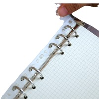 Pochettes pour classeur A5 sans fermeture éclair, porte-cartes en PVC dépoli, 11 trous, transparentes, pour impression numérique, format dossier, étanches, pour espèces