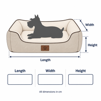 Coussin pour animaux de compagnie lavable, rouge et blanc rayé, avec coussin en coton PP, tissu Oxford, nid pour animaux