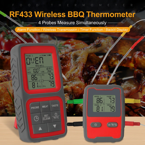 Thermomètre de cuisson sans fil à 4 sondes, ensemble de thermomètres numériques pour viande, grand écran, moniteur de cuisson à distance - Product Image 6