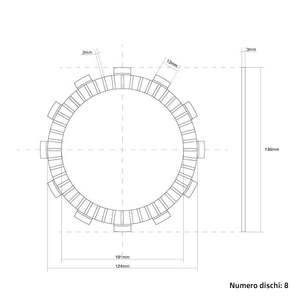 FCC Gas Gas EC 125 00-13 Disques d'embrayage doublés pour transmissions de moto - Product Image 1