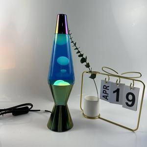 โคมไฟลาวาสร้างสรรค์สไตล์ยุโรปและบ้าน14นิ้วพร้อมไฟ LED ควบคุมด้วยการสัมผัสการฉายแสงอบอุ่นสำหรับห้องนอน - Product Image 4