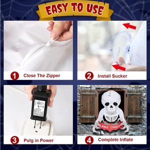 Effrayant <span class=keywords><strong>Halloween</strong></span> <span class=keywords><strong>squelette</strong></span> s'est cassé de la fenêtre <span class=keywords><strong>Halloween</strong></span> décoration gonflable accessoires de cour extérieure pour les fournitures de fête - Product Image 6