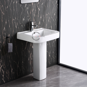 Ensemble de lavabo colonne Confort Hauteur Conforme, Kit complet de lavabo colonne - Product Image 1