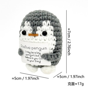 Muñeco de Ganchillo Creativo en Forma de Pingüinos Negros con Tarjeta de Felicitación Cálida que Incentiva el Apoyo <span class=keywords><strong>para</strong></span> la Confección de Muñecos de Peluche - Product Image 4