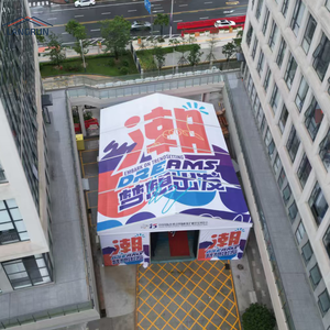 Marquesina <span class=keywords><strong>de</strong></span> exterior a prueba <span class=keywords><strong>de</strong></span> viento industrial fiesta grande <span class=keywords><strong>para</strong></span> ferias comerciales eventos infantiles camuflaje PVC tela postes <span class=keywords><strong>de</strong></span> aluminio - Product Image 1