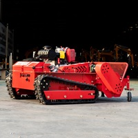 Tondeuse à gazon à chenilles télécommandée HIGHTOP HT-800 avec moteur diesel sans balais et pompe, largeur de coupe de 80-120 cm