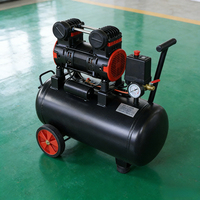Compresseur d'air portable à piston silencieux sans huile 8L/24L/50L 220V CA refroidi par air 20kg avec garantie 1 an pour gonflage de pneus et pulvérisation