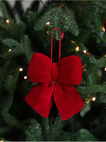 Grands nœuds rouges de Noël pour décorations de clôture, escaliers, garde-corps, cheminée et sapin de Noël