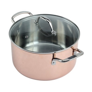 Factory Price Wholesale Luxury Tri-ply Stainless Steel Stock <b>Pot</b> <b>Induction</b> Ready <b>for</b> Home & Commercial Use - Product Image 5