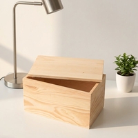 Boîte de rangement pour pain en bois de pin naturel sculpté à la main, non fini, avec couvercle supérieur - Cadeau d'entreprise pour la fête des pères