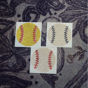 ホットセール中！エコフレンドリーなプラスチック製ラインストーン野球/ラグビーパッチ、ダイヤモンドクリスタルアイロン接着パッチ（衣類、帽子用） - Product Image 4