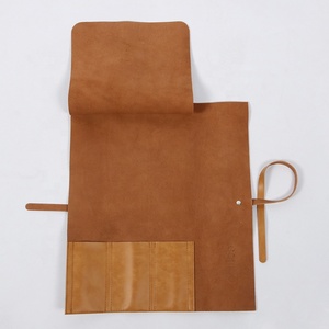 CHANGRONG Custom 3-Knife Slots Brown Leather Chef Knife <strong>Roll</strong> <strong>Bag</strong> Portable and Durable for <strong>Tool</strong> Storage OEM and ODM Supported - Product Image 5