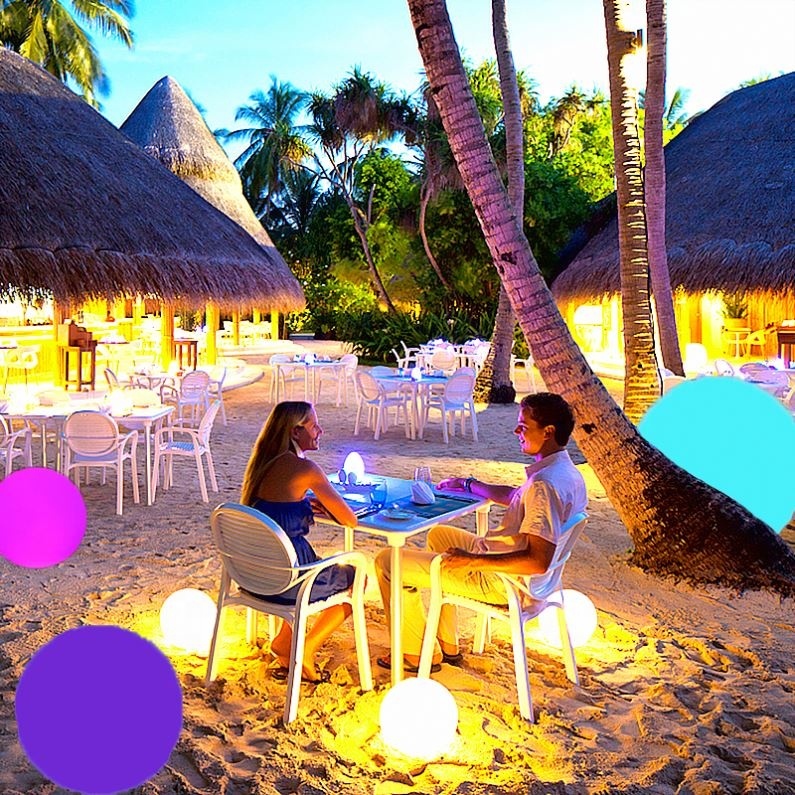 Ballon de plage gonflable à LED – Jouet de piscine lumineux télécommandé, décoration flottante multi-mode changeant de couleur | Sphère d'éclairage de fête étanche en PVC, entrée de Festival d'arrière