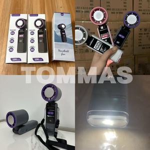พัดลมพกพาแบบพับได้ขนาดเล็ก 199 สปีด พร้อมฟังก์ชั่นทำความเย็น ไฟ LED สายคล้องคอ โลโก้สั่งทำได้ ใช้พลังงานไฟฟ้าผ่านพอร์ต USB ผลิตจากพลาสติก - Product Image 6