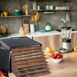 Feuilles de cuisson en silicone réutilisables antiadhésives résistantes aux hautes températures avec bords pour déshydrateur, idéales pour fruits, viande et légumes - Product Image 5