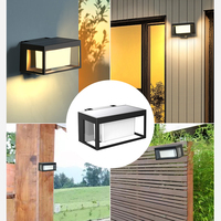Groothandel Op Zonne-Energie Tuindecoratie Tuin Hekwerk Lampen Waterdichte Led Outdoor Bewegingssensor Actie Zonne-Tuin Wandlamp