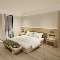 Juego de Muebles de Dormitorio de Hotel de Melamina Moderna y Lujosa para Hoteles y Apartamentos de 5 Estrellas, Tamaños Personalizados, Suite Completa para Habitaciones de Huéspedes