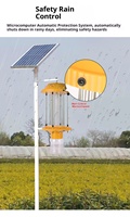 Lampe Solaire Anti-Nuisibles LED 24W 12V 12H Éclairage IP55 Étanche Batterie 40AH Durée de Vie 30000 Heures Contrôle des Nuisibles pour Verger et Ferme