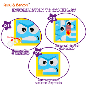 Vente en gros de jouets en plastique Expression Happy <span class=keywords><strong>Angry</strong></span> Children Puzzle Game for Kids - Product Image 5