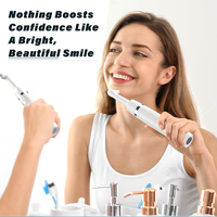 Machine à Polir les Dents Électrique Portable et Sans Fil, Polisseuse Dentaire avec Pâte de Polissage et 5 Têtes de Brosse