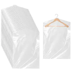 Fundas Protectoras de Plástico Transparente para Ropa, Bolsas para Guardar Prendas en el Armario, para Viajes, Almacenamiento de <span class=keywords><strong>Abrigos</strong></span>, Chaquetas y Vestidos - Product Image 1
