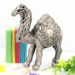 Figurine de statue d'artisanat en métal de cadeau de souvenir de chameau d'alliage de zinc acceptable d'OEM