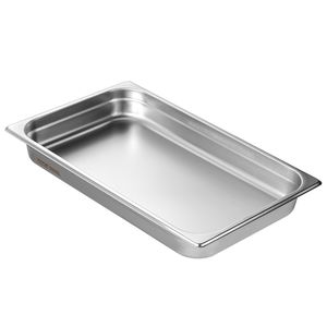 Paquete de 6 sartenes comerciales de acero inoxidable para mesa de vapor de 0,8mm de espesor tamaño completo Anti-Jam restaurante Catering almacenamiento sartén para alimentos de 2,5 pulgadas - Product Image 1