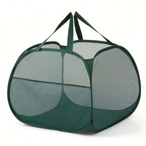 Large Square <b>Mesh</b> <b>Laundry</b> <b>Bag</b> Pop up Square <b>Laundry</b> Basket Hamper with Side Pocket - Product Image 6